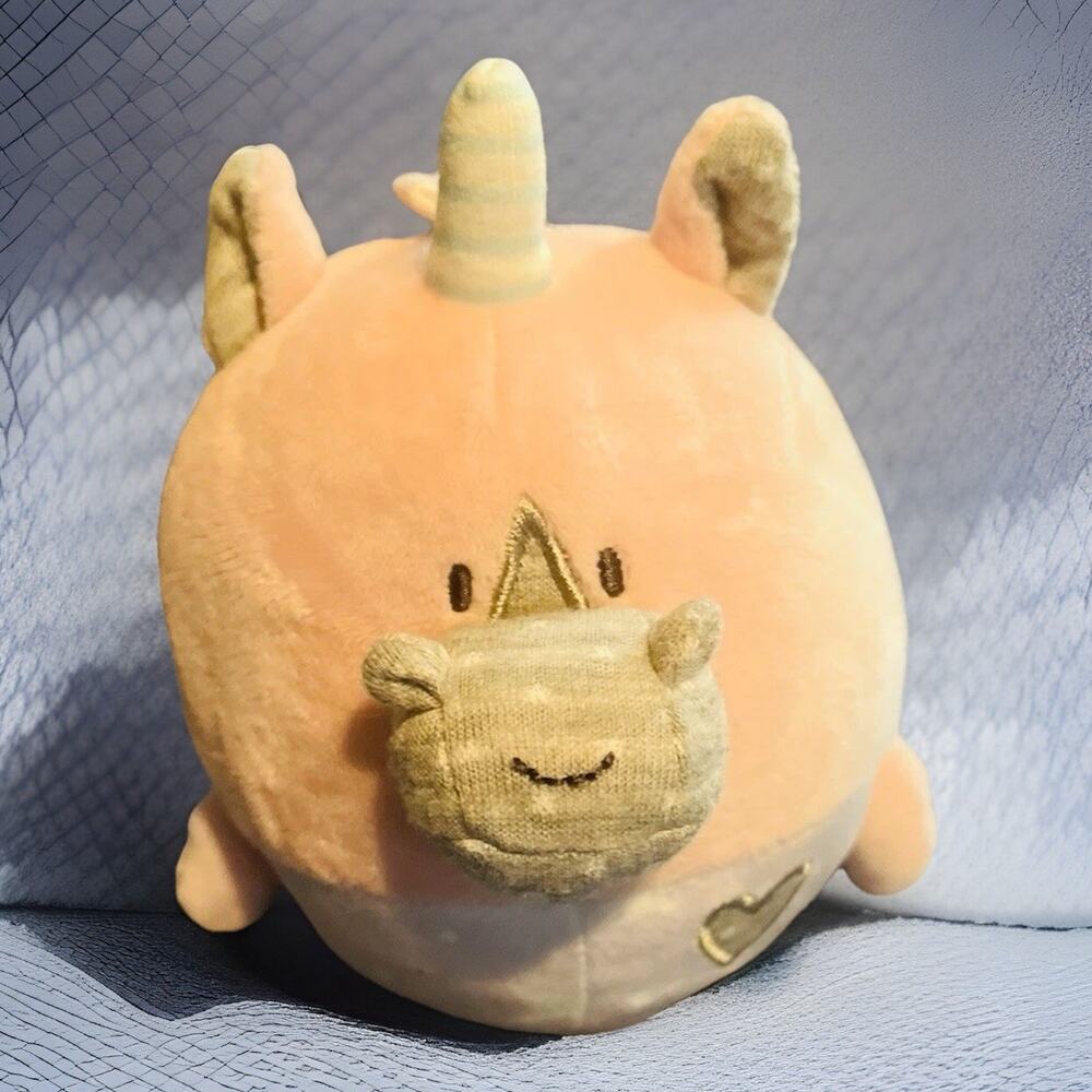 DEMDACO Wobble One Unicorn 5.5 x 5 Inch Pink and Purple Plush Stuffed Animal